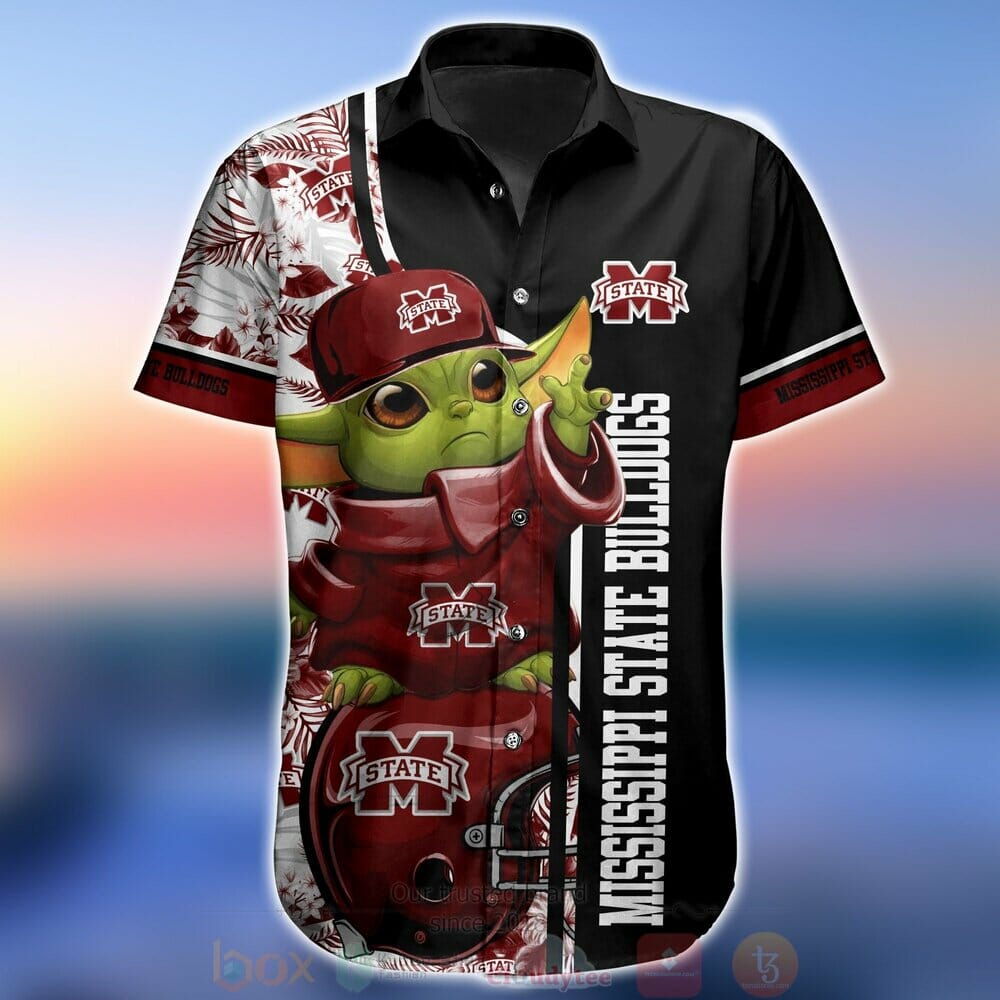 NCAA Mississippi State Bulldogs Baby Yoda Hawaiian Shirt NCAA Mississippi State Bulldogs Baby Yoda Hawaiian Shirt