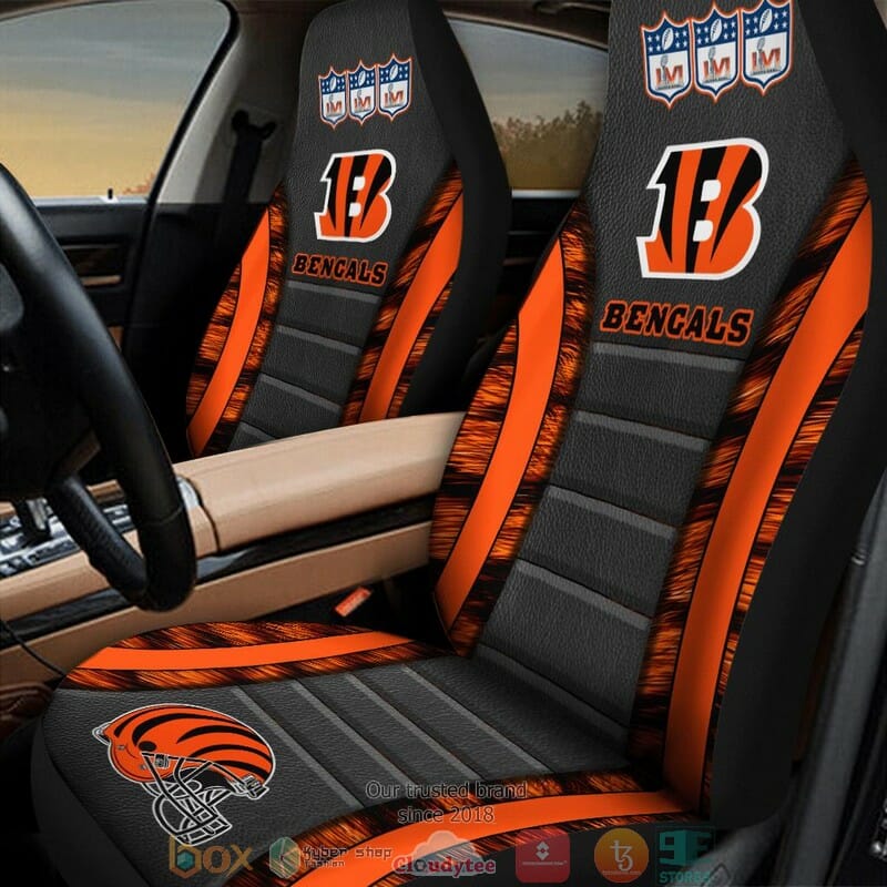 NFL Cincinnati Bengals Super Bowl LVI Orange Car Seat Covers