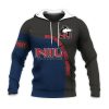 NCAA Northern Illinois Huskies Custom Text Number Blue Black Pullover Hoodie