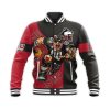 NCAA Northern Illinois Huskies Custom Number Red Black Baseball Jacket