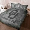 NCAA Oklahoma Sooners Grey Cracking Stone Bedding Set