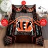 NFL Cincinnati Bengals Custom Name Black Orange Bedding Set