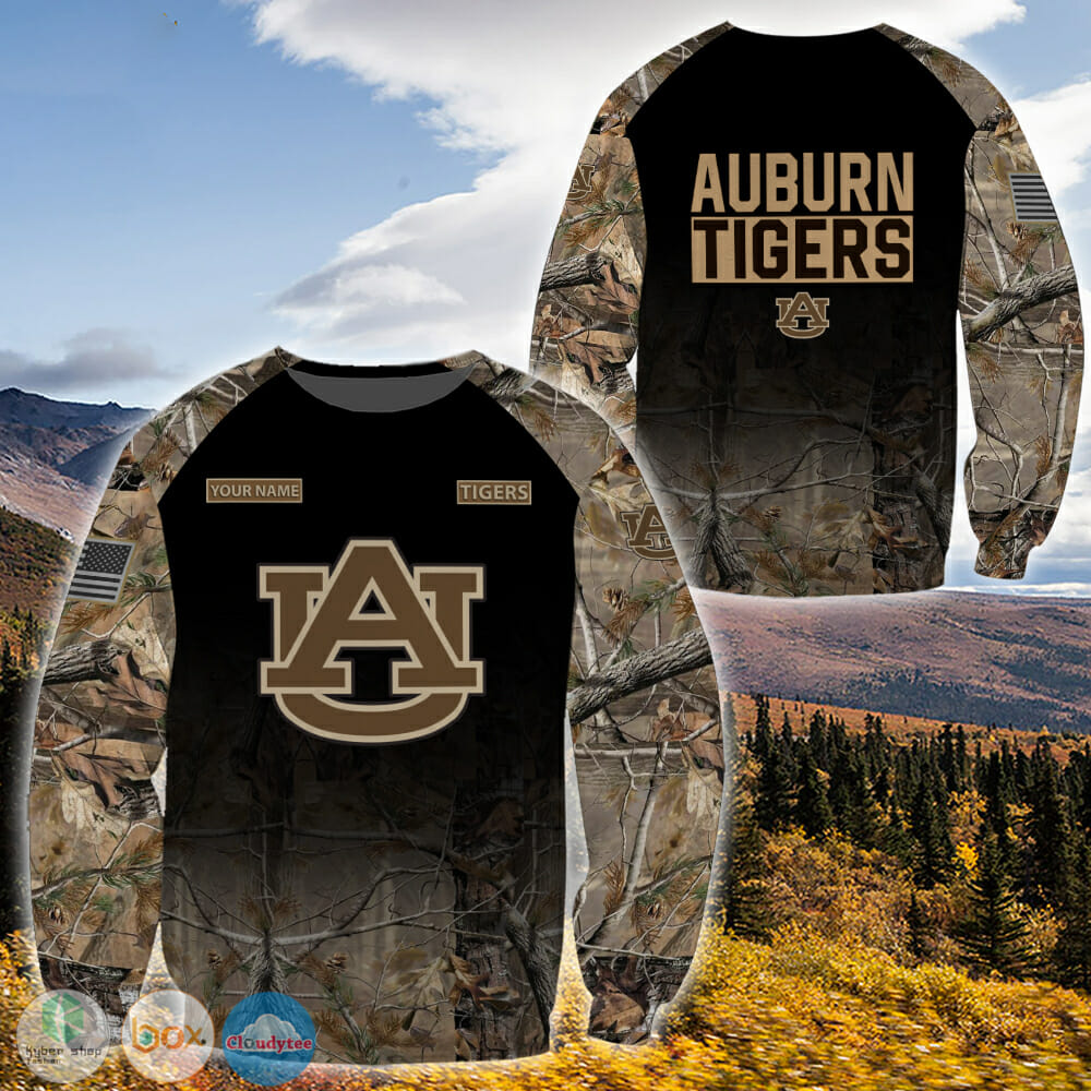 NCAA Auburn Tigers Custom Name Black Forest Sweatshirt NCAA Auburn Tigers Custom Name Black Forest Sweatshirt