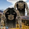 NCAA Auburn Tigers Custom Name Black Forest Zip Up Hoodie