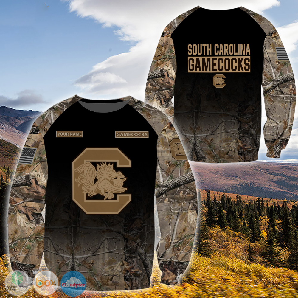 NCAA South Carolina Gamecocks Custom Name Black Forest Sweatshirt NCAA South Carolina Gamecocks Custom Name Black Forest Sweatshirt