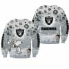 NFL Las Vegas Raiders Snoopy Silver Christmas Sweatshirt