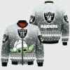 NFL Las Vegas Raiders Baby Yoda Christmas Bomber Jacket