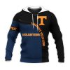 NCAA Tennessee Volunteers Custom Text Number Blue Black Pullover Hoodie