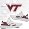 NCAA Virginia Tech Hokies White Maroon Yeezy Boost Sneakers