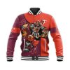 NCAA Virginia Tech Hokies Custom Number Orange Maroon Baseball Jacket