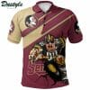 NCAA Florida State Seminoles Garnet Gold Mascot Polo Shirt