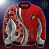 NCAA Louisville Cardinals Custom Number Red Grey Bomber Jacket