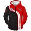 NFL Tampa Bay Buccaneers Black Red Zip Up Hoodie