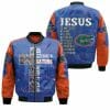 NCAA Florida Gators Jesus Blue Orange Bomber Jacket