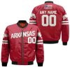 NCAA Arkansas Razorbacks Custom Name Number US Flag Bomber Jacket