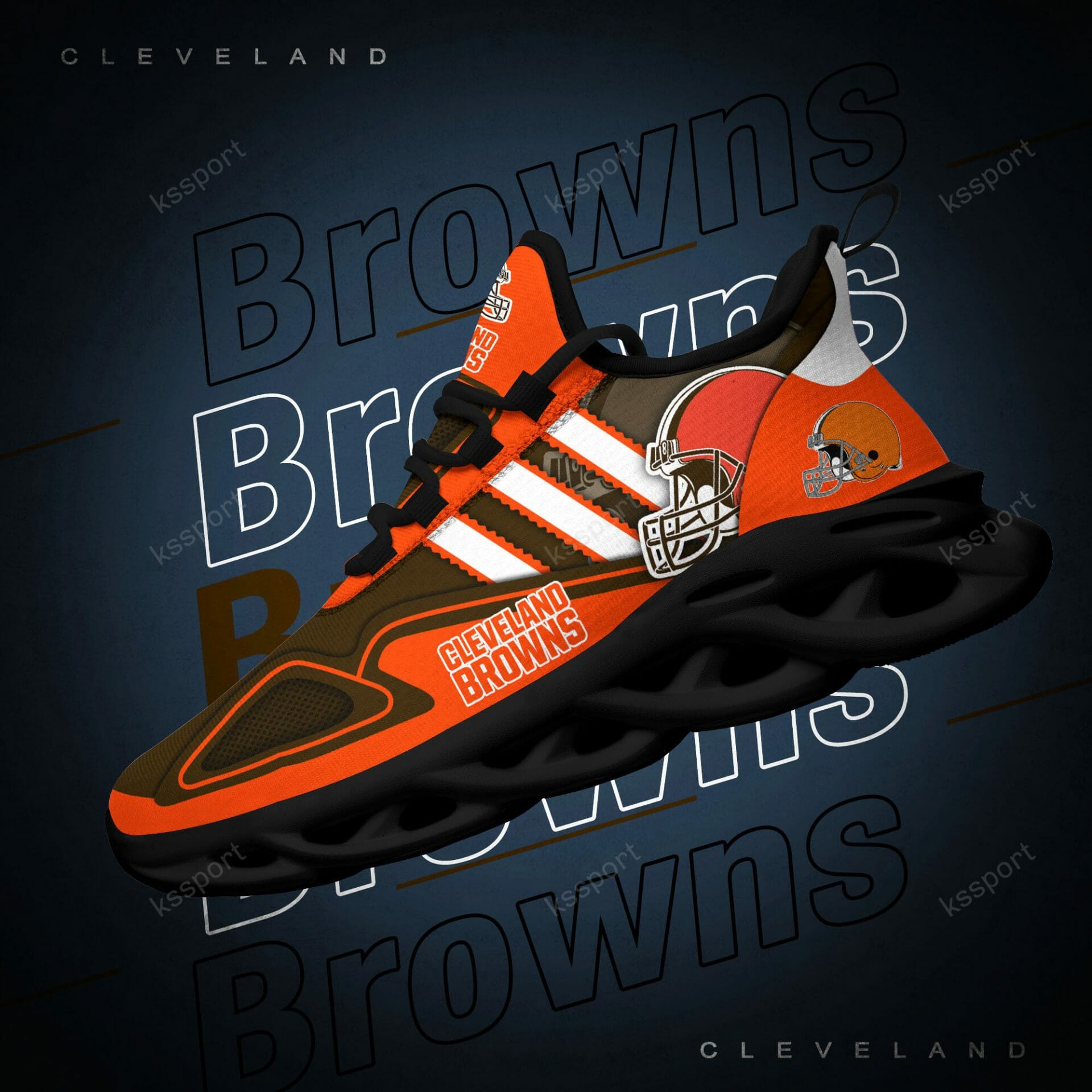 NFL Cleveland Browns Brown Orange Max Soul Shoes V3 NFL Cleveland Browns Brown Orange Max Soul Shoes V3