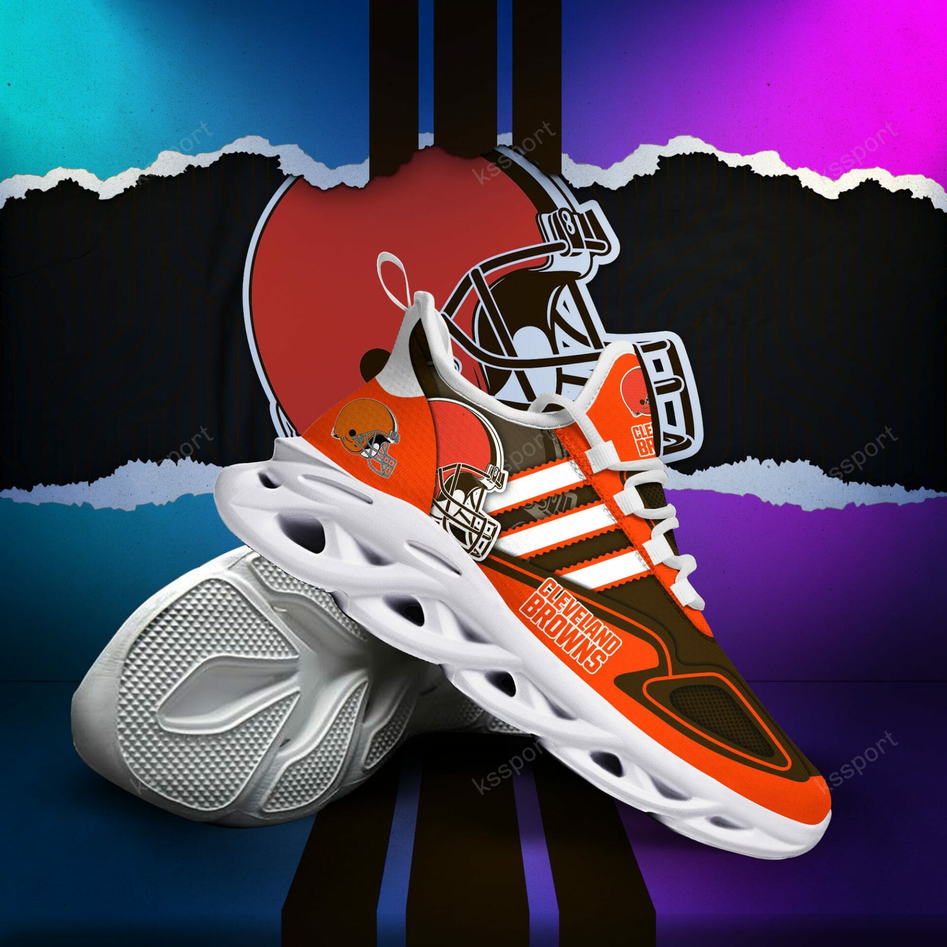 NFL Cleveland Browns Brown Orange Max Soul Shoes V3 NFL Cleveland Browns Brown Orange Max Soul Shoes V3