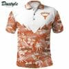 NCAA Texas Longhorns Orange White Flowers Polo Shirt