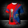 NCAA Kansas Jayhawks Custom Text Champions Red Blue T-Shirt