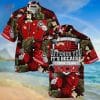 NCAA Wisconsin Badgers Custom Name Big Logo Hawaiian Shirt