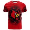 NCAA Louisville Cardinals Custom Text Number Red Black T-Shirt V5
