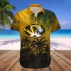 NCAA Missouri Tigers Black Coconut Tree Gold Hawaiian Shirt