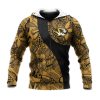 NCAA Missouri Tigers Gold Black Polynesian Zip Up Hoodie