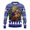 NCAA Duke Blue Devils Baby Groot Ugly Christmas Sweater