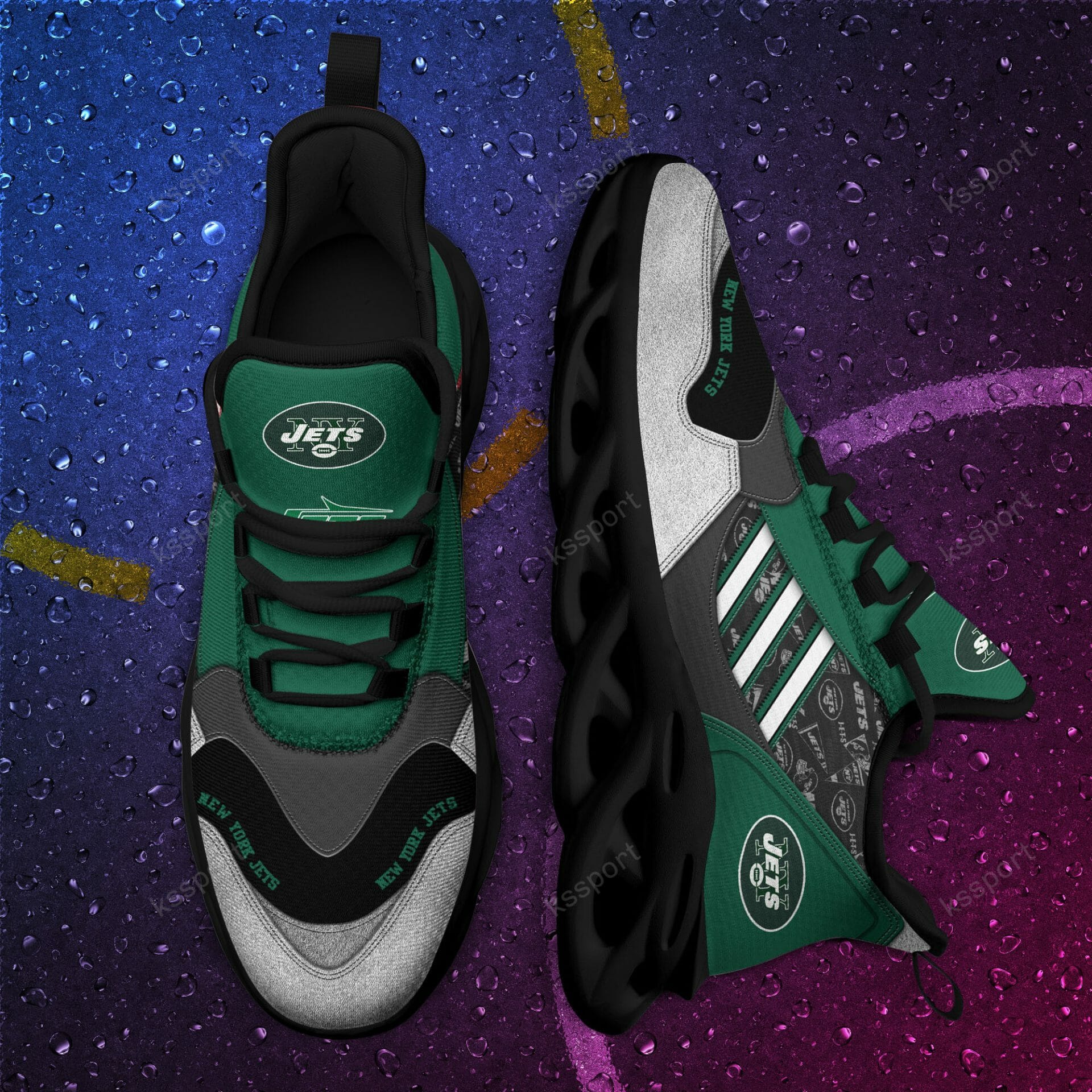 NFL New York Jets Green Grey Max Soul Shoes NFL New York Jets Green Grey Max Soul Shoes