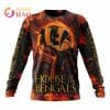 NFL Cincinnati Bengals Dragon Orange Black Sweatshirt