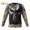 NFL Tampa Bay Buccaneers Custom Name Number Punisher Skull Camo Sweatshirt