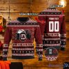 NCAA South Carolina Gamecocks Custom Text Number Ugly Christmas Sweater