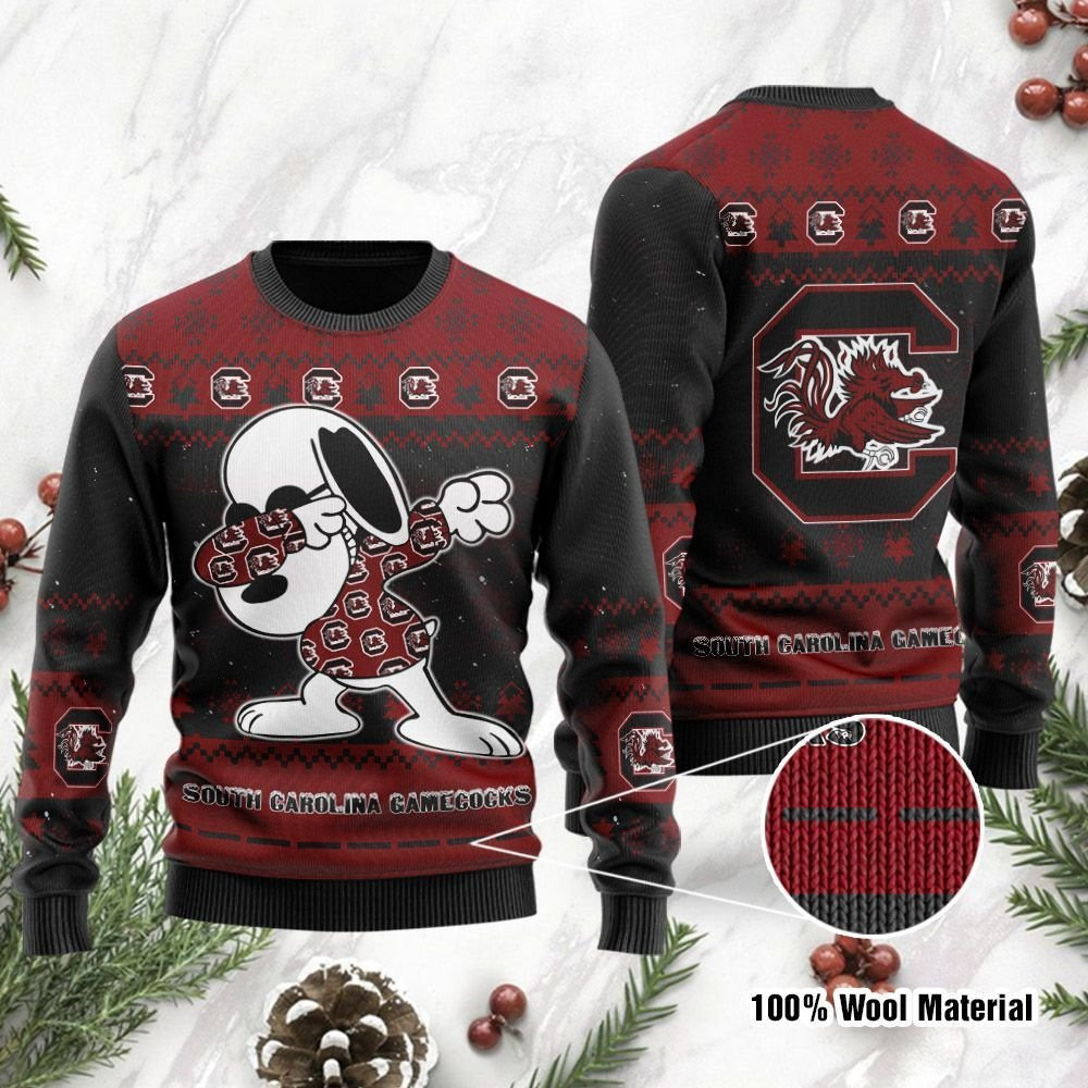 NCAA South Carolina Gamecocks Snoopy Ugly Christmas Sweater NCAA South Carolina Gamecocks Snoopy Ugly Christmas Sweater