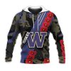 NCAA Washington Huskies Floopy Flowers Zip Up Hoodie
