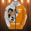 NCAA Tennessee Volunteers Orange White Mascot Zip Up Hoodie
