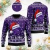 NCAA Kansas State Wildcats Custom Name Purple Ugly Christmas Sweater