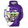 NCAA Kansas State Wildcats Baby Yoda Pullover Hoodie