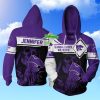 NCAA Kansas State Wildcats Custom Name Purple Skull Pullover Hoodie