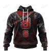 NCAA NC State Wolfpack Custom Name Number Warrior Pullover Hoodie