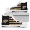 NCAA Purdue Boilermakers American Flag High Top Shoes