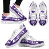 NCAA Kansas State Wildcats Custom Name White Purple Running Shoes
