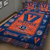 NCAA Virginia Cavaliers Custom Name Blue Orange Bedding Set