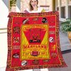 NCAA Maryland Terrapins Custom Name Red Yellow Quilt Blanket