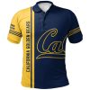 NCAA California Golden Bears Custom Text Number Blue Polo Shirt V3