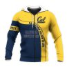 NCAA California Golden Bears Custom Text Number Blue Zip Up Hoodie V8