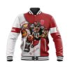 NCAA Indiana Hoosiers Custom Number White Crimson Baseball Jacket