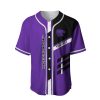 NCAA Kansas State Wildcats Custom Text Purple Black Baseball Jersey