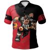 NCAA Maryland Terrapins Custom Number Red Black Polo Shirt