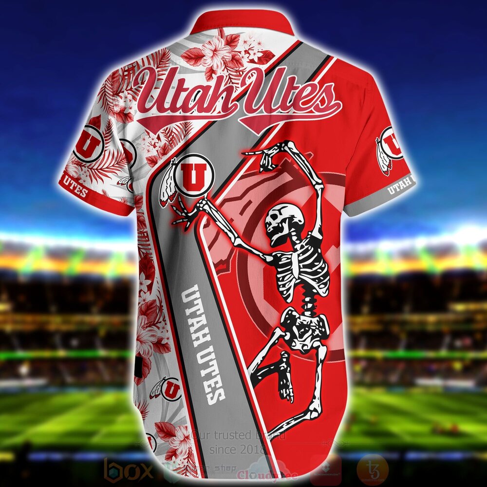 NCAA Utah Utes Skeleton Hawaiian Shirt