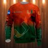 NCAA Miami Hurricanes Orange Green Sweatshirt